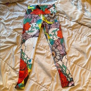 Full length never work leggings, retro bright ❤️